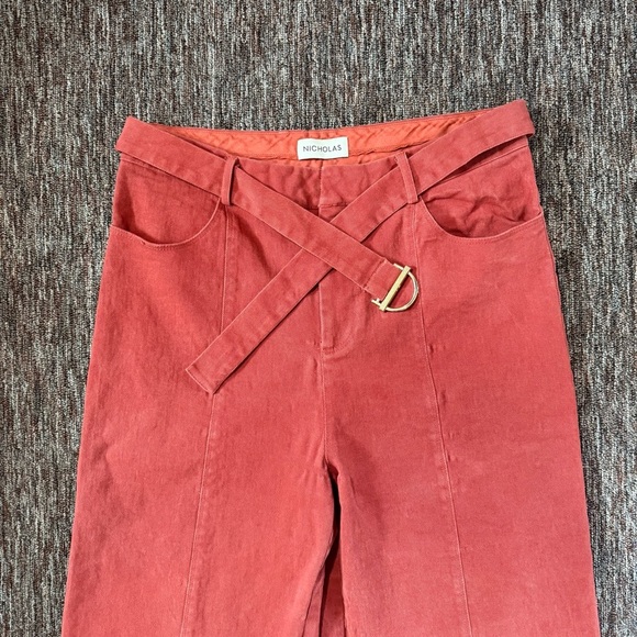 NICHOLAS Belted High Waist Wide Leg Trouser Pants  size 14 - Picture 3 of 6